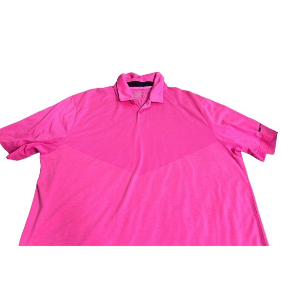 Nike Golf Tour Performance Drifit Polo lot of 2 Shirt Mens Blue & Pink L - Picture 4 of 10